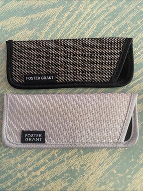 Two Foster Grant Brand Protective Soft Eyeglass Cases